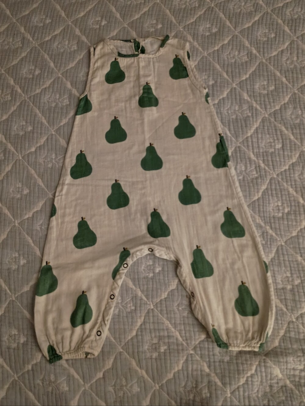 Fin & Vince Organic Cotton Pears Bubble Jumpsuit 2/3Y